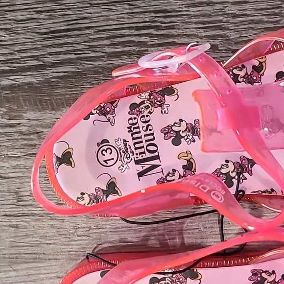 Disney Minnie Mouse Bow Closed Toe Sandals Size 13 - Picture 3 of 5